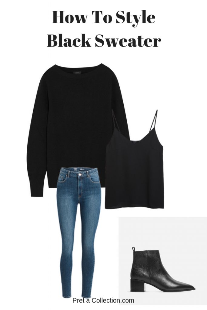 How to style a black sweater