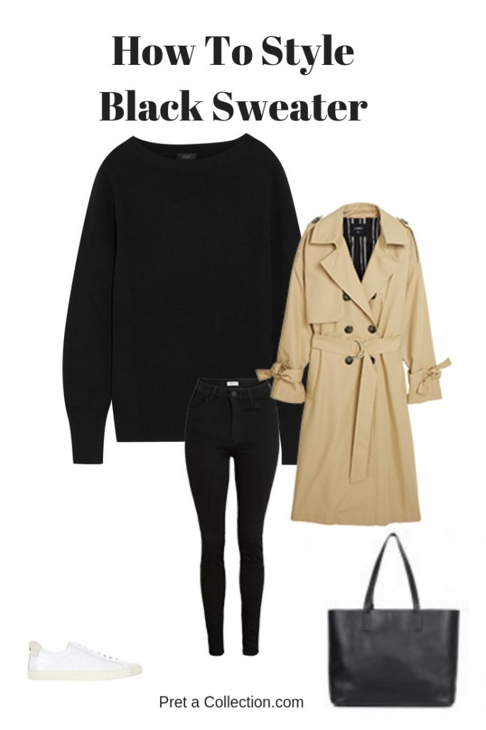 How to style a black sweater
