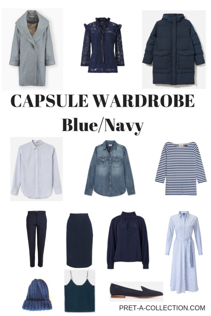 How to Style Blue/navy in a capsule wardrobe